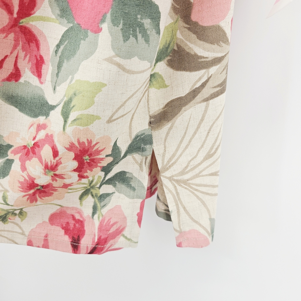 Alfred Dunner Floral Blouse Pink, Green Rayon Linen Women's Plus Size 20W NWT - Picture 7 of 7